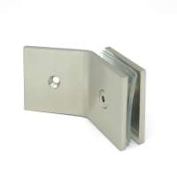 135 Degree Satin Brass Square Wall Mounting Shower Glass Clamp Brackets